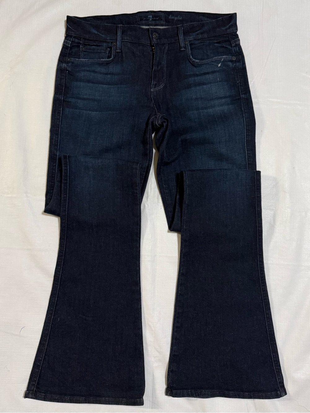 7 For All Mankind kaylie low-rise Dark Indigo Flare Jeans size 28